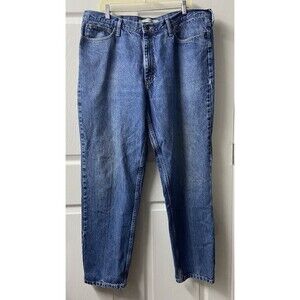 lee denim jeans mens 39x31.5 relaxed fit Blue Medium All Cotton Work ( 40 x32)